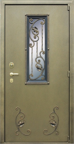 Дверь металлическая с ковкой ДМК-11