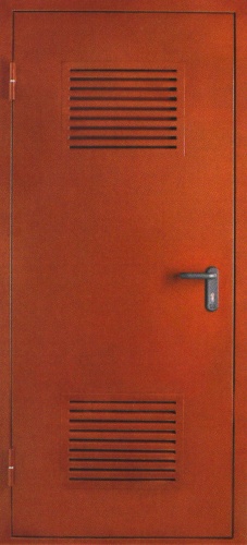 Металлическая дверь с вентиляционной решеткой МДВ-02